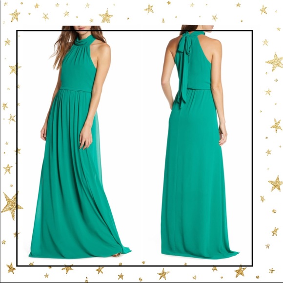 Badgley Mischka Dresses & Skirts - Badgley Mischka Green Mock neck maxi dress (C6)